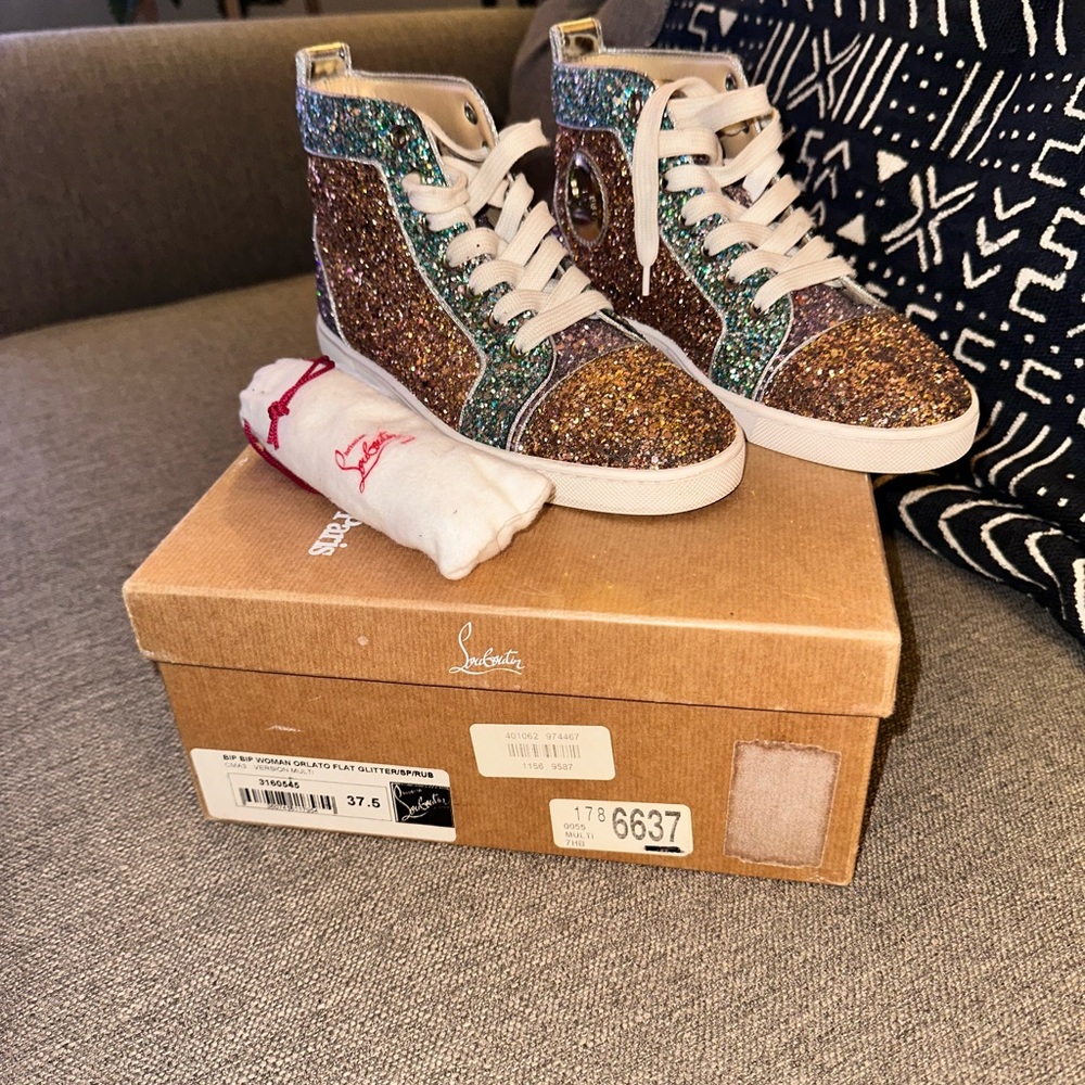 Christian Louboutin Multicolor Glitter High-Tops